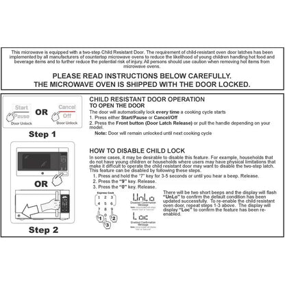 1.1 Cu. Ft. Capacity Countertop Microwave Oven