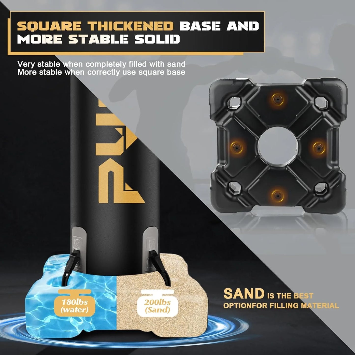 Freestanding Punching Bag | Heavy Boxing Bag with Stand Kickboxing Bag Heavy Boxing Base for Training