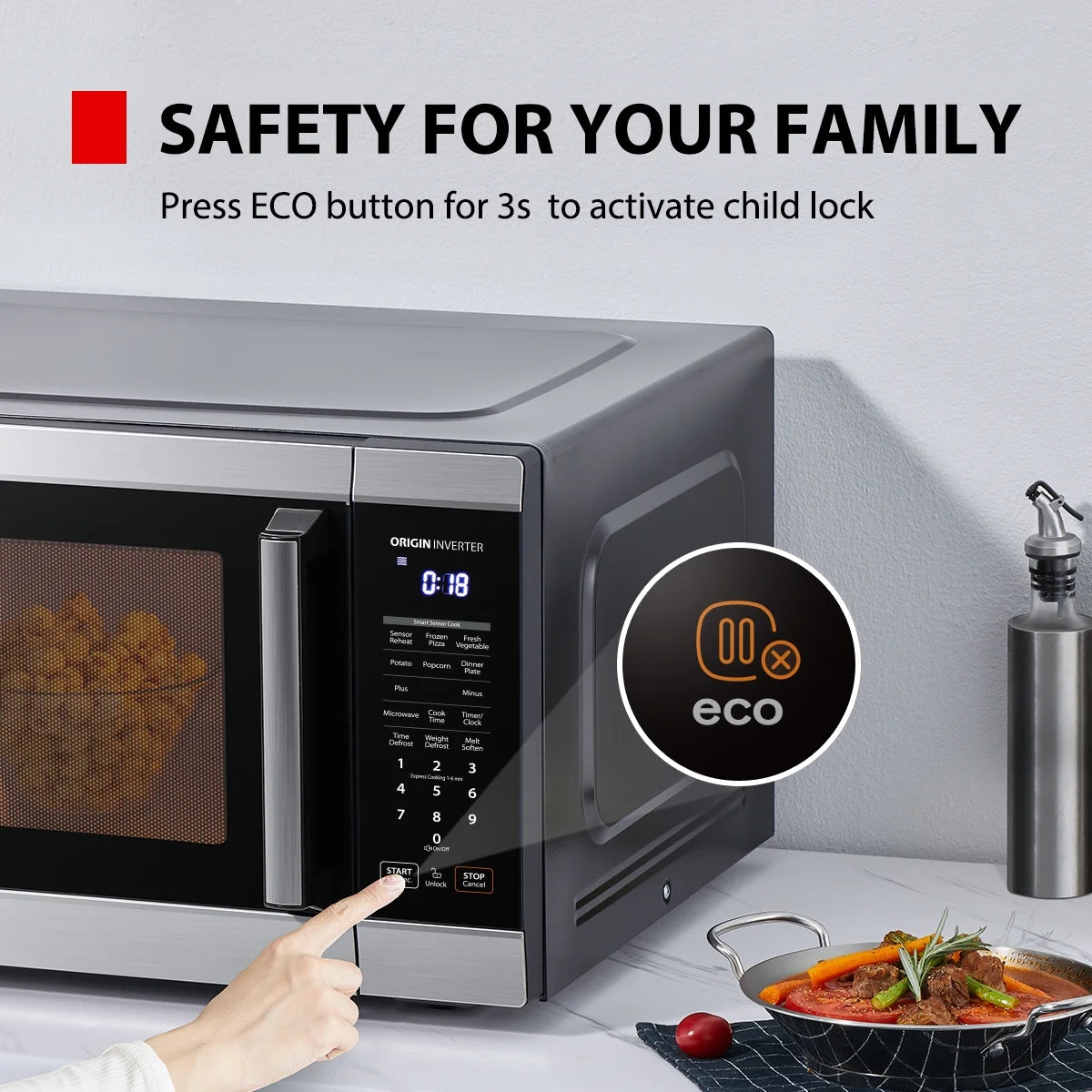 2.2 Cu. Ft. 24.4'' Microwave Oven in Stainless Steel