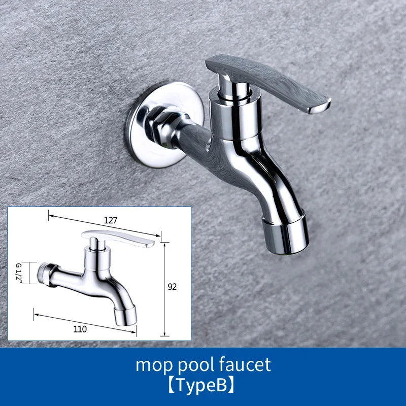 High Quality Outdoor Garden Faucet Tap Washing Machine Faucet Brass Kitchen Bathroom Sink Tap Mop Pool Water Taps