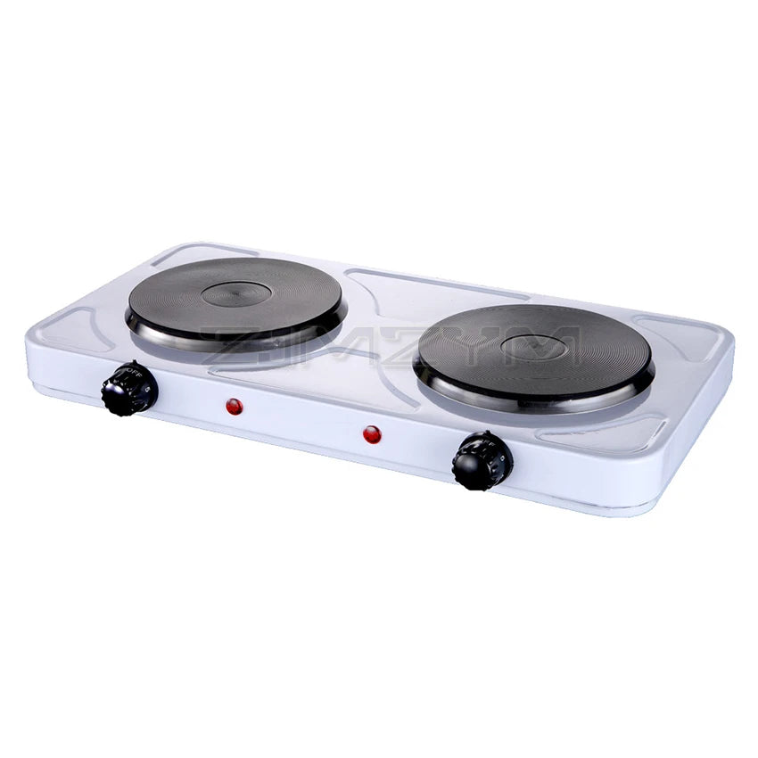 110/220V Electric Burner Hotplate Coffee Heating Stove 2 Pots Heater Induction Cooker Stove Furnace Adjustable Temperature 2000W
