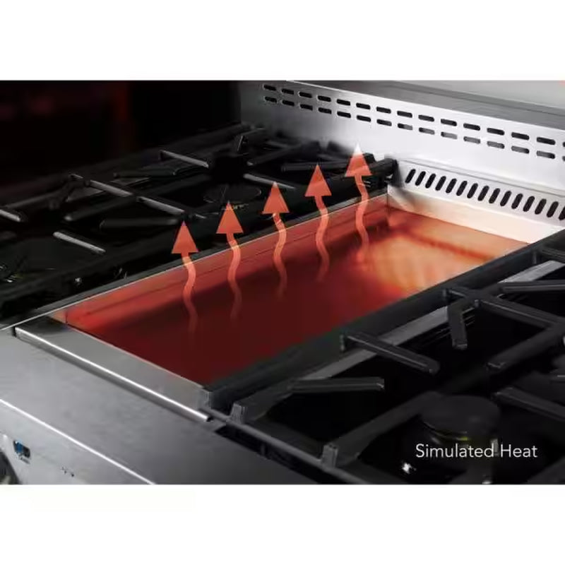 Entree 48 In. 7.2 Cu. Ft. Professional Style Gas Range with Convection Oven in Stainless Steel