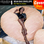 5/6/7Ft round Giant Fur Sofa Sac Cover Bean Bag Bed Pouf Fluffy Comfy Beanbag Couch Futon Movie Recliner DD1TM9T
