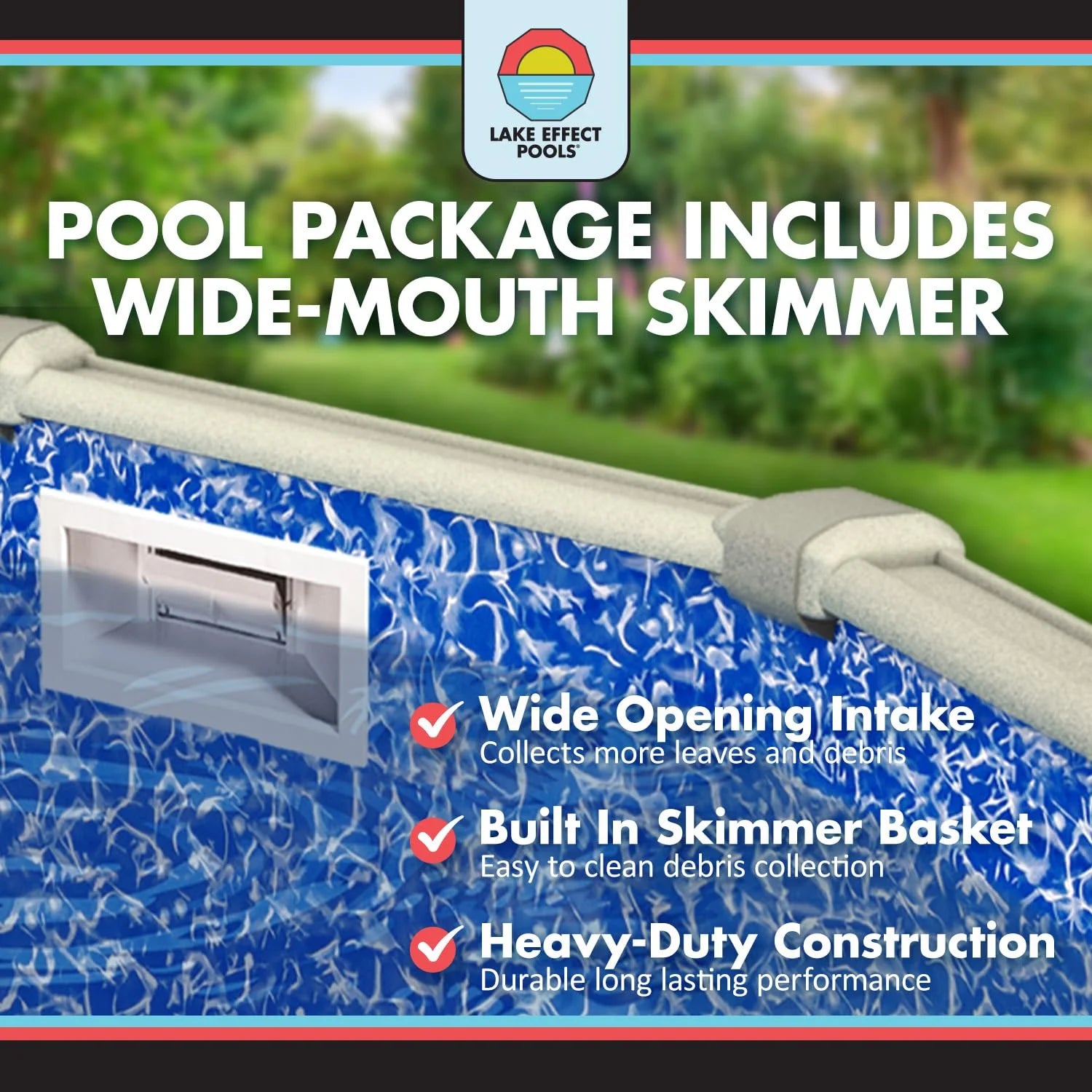 Impressions 18' round X 48" Wall Above-Ground Swimming Pools, Full Start-Up Kit