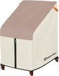 Patio Stackable Chair Covers - Waterproof Outdoor Stack of Chair Cover - 27W X 33D X 46H Inch, Light Tan & Khaki