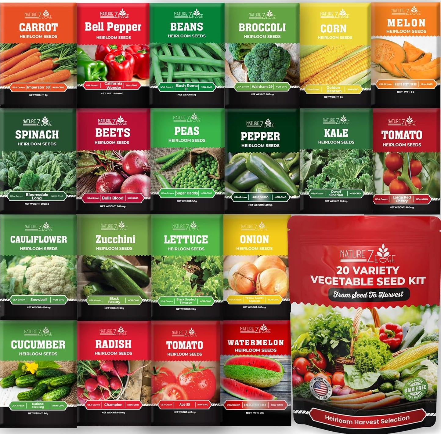 , 20 Variety with Melon Seeds for Planting Vegetables, Vegetable Seeds for Planting Outdoors, Seeds, Garden Seed, Heirloom Seeds for Planting Vegetables and Fruits, Garden Seeds