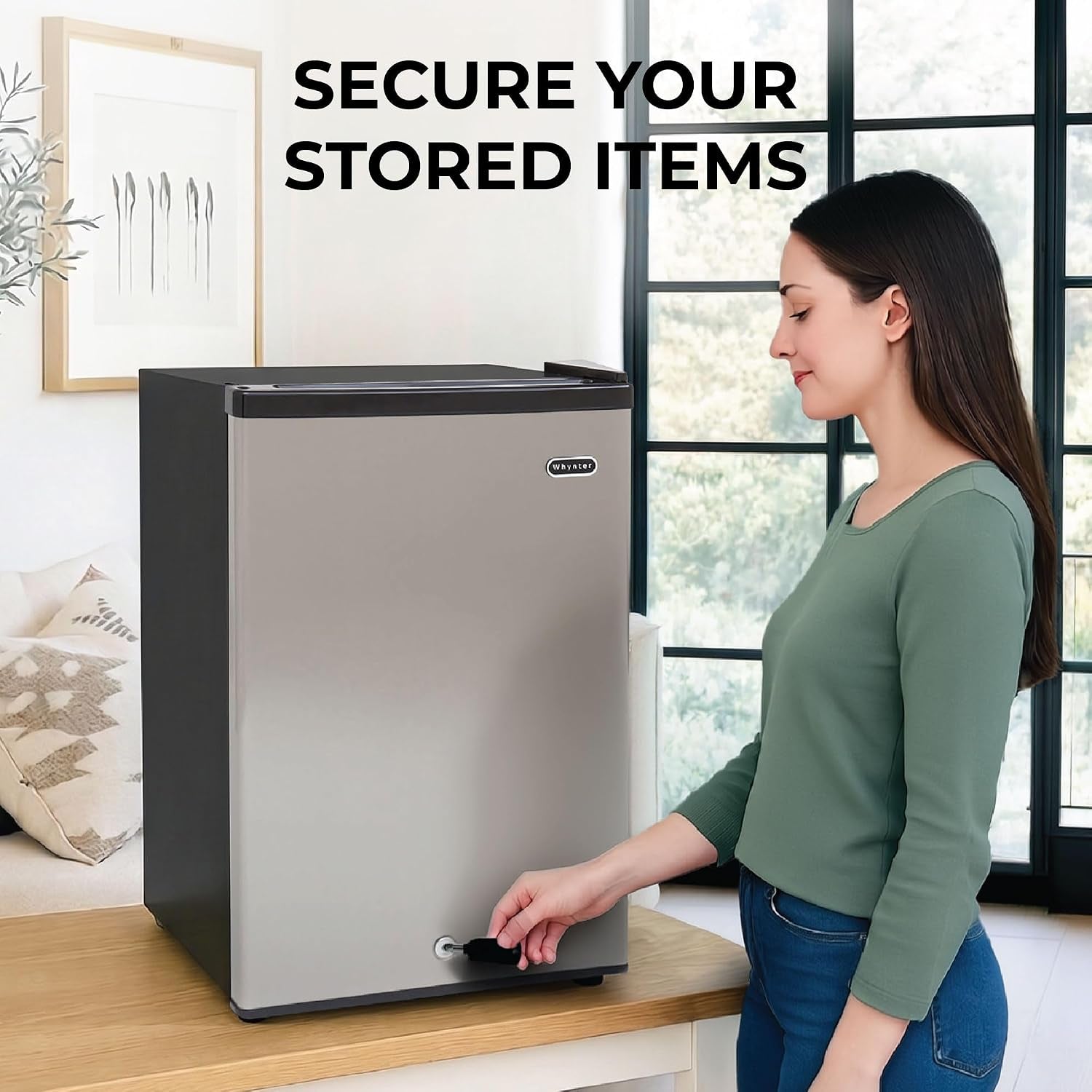 Upright Freezer/Fridge Convertible 3 Cu Ft Energy Star, CUF-301SS | Adjustable Thermostat and Security Lock, Energy Star Rated, Reversible Door, Adds Compact Frozen Storage at Home