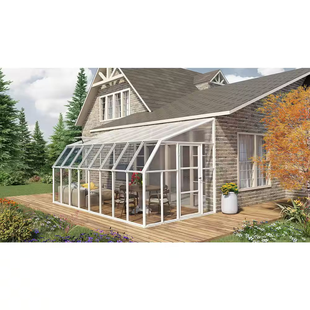 Sun Room 8 Ft. X 16 Ft. White/Clear Patio Enclosure and Solarium
