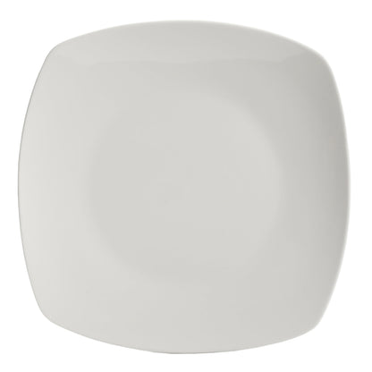 Everyday Square White Stoneware Dinnerware Set, 40-Piece