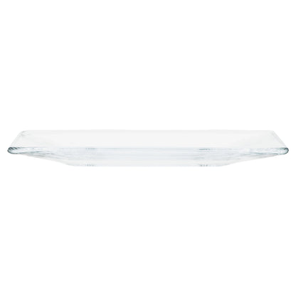 12-Piece Square Clear Glass Dinnerware Set