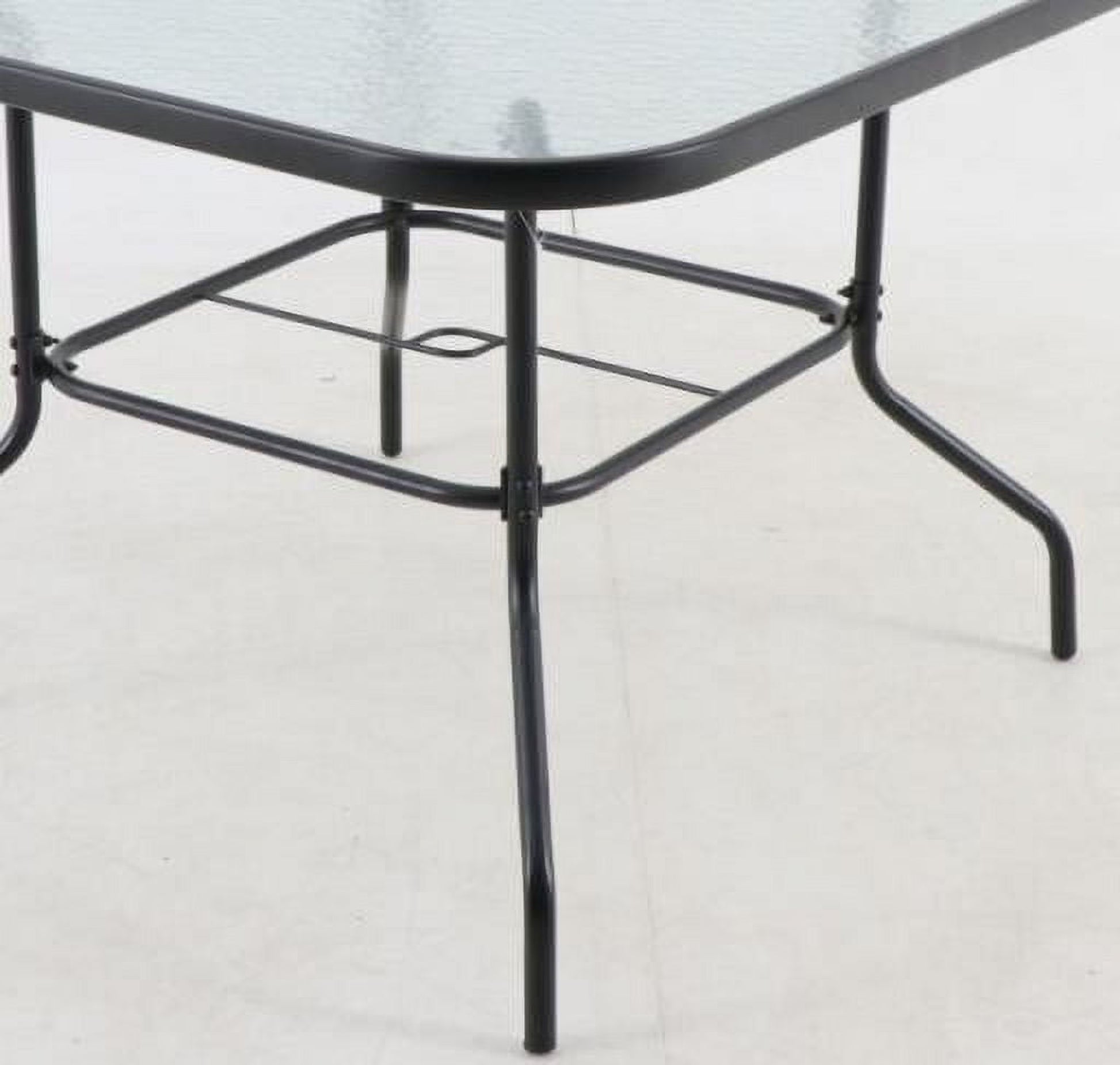 Albany Lane 6-Piece Steel Outdoor Patio Dining Set with Umbrella, Black
