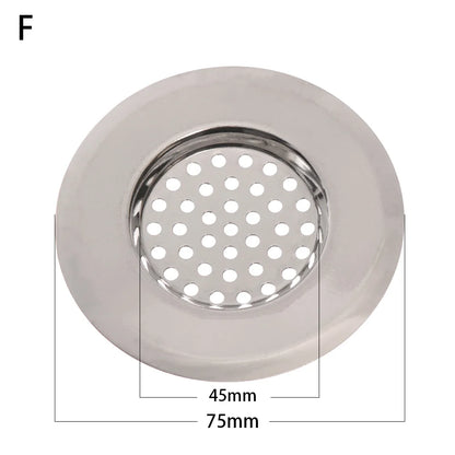 2PCS Strainer Bath Basin Drain Hair Clean up Mesh Trap Filter Kitchen Sink with Large Wide Rim Catcher Cover Cap Plug Wholesale