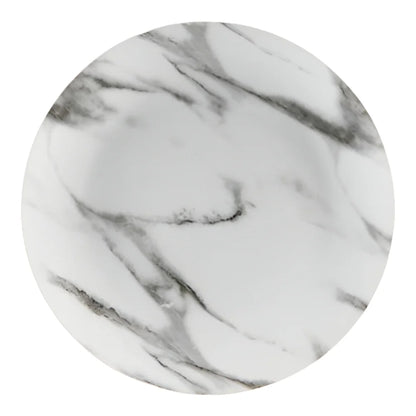 16-Piece Coupe Dinnerware Set, White, Marble