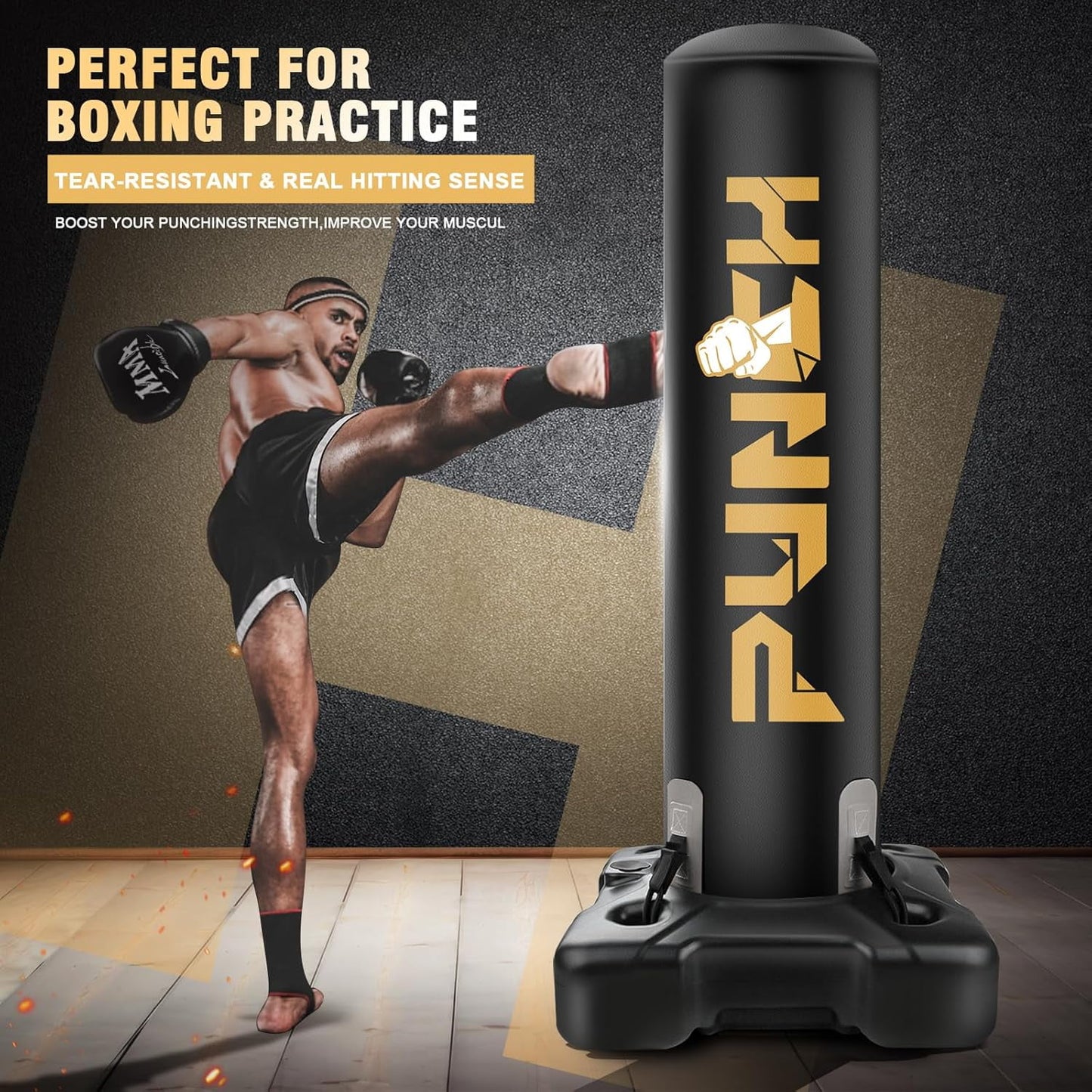 Freestanding Punching Bag | Heavy Boxing Bag with Stand Kickboxing Bag Heavy Boxing Base for Training