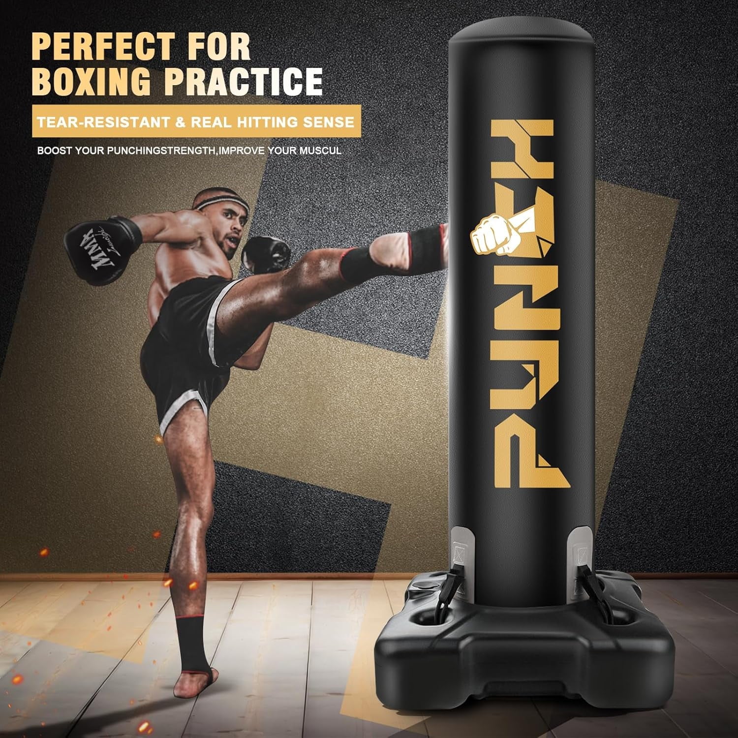 Freestanding Punching Bag | Heavy Boxing Bag with Stand Kickboxing Bag Heavy Boxing Base for Training