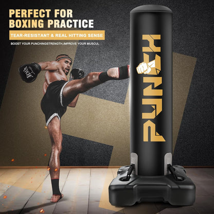Freestanding Punching Bag | Heavy Boxing Bag with Stand Kickboxing Bag Heavy Boxing Base for Training