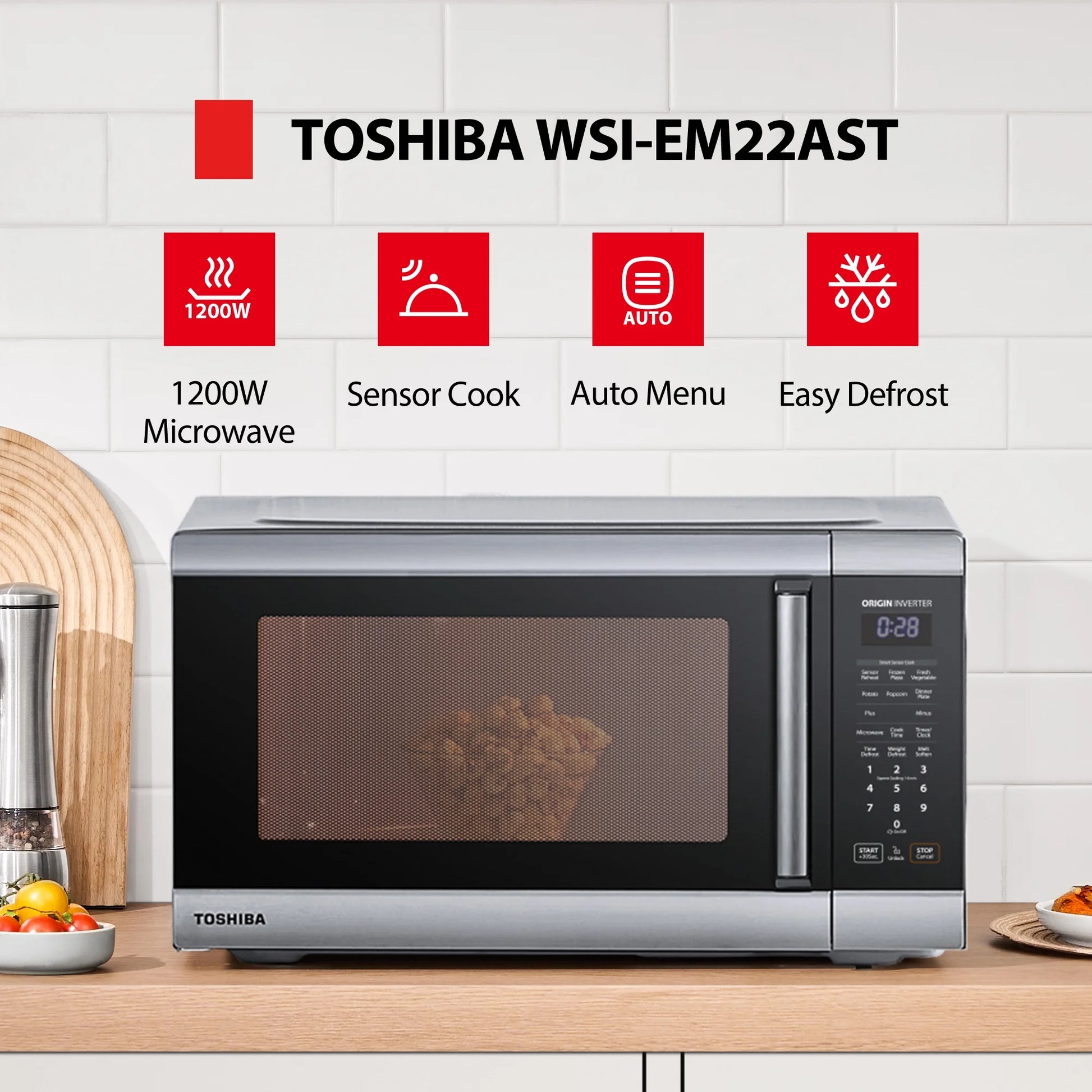 2.2 Cu. Ft. 24.4'' Microwave Oven in Stainless Steel