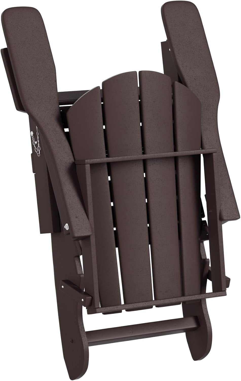 WO Home Furniture Adirondack Chair Outdoor Ottoman Set of 2 PCS Classic Patio Furniture (Dark Brown)