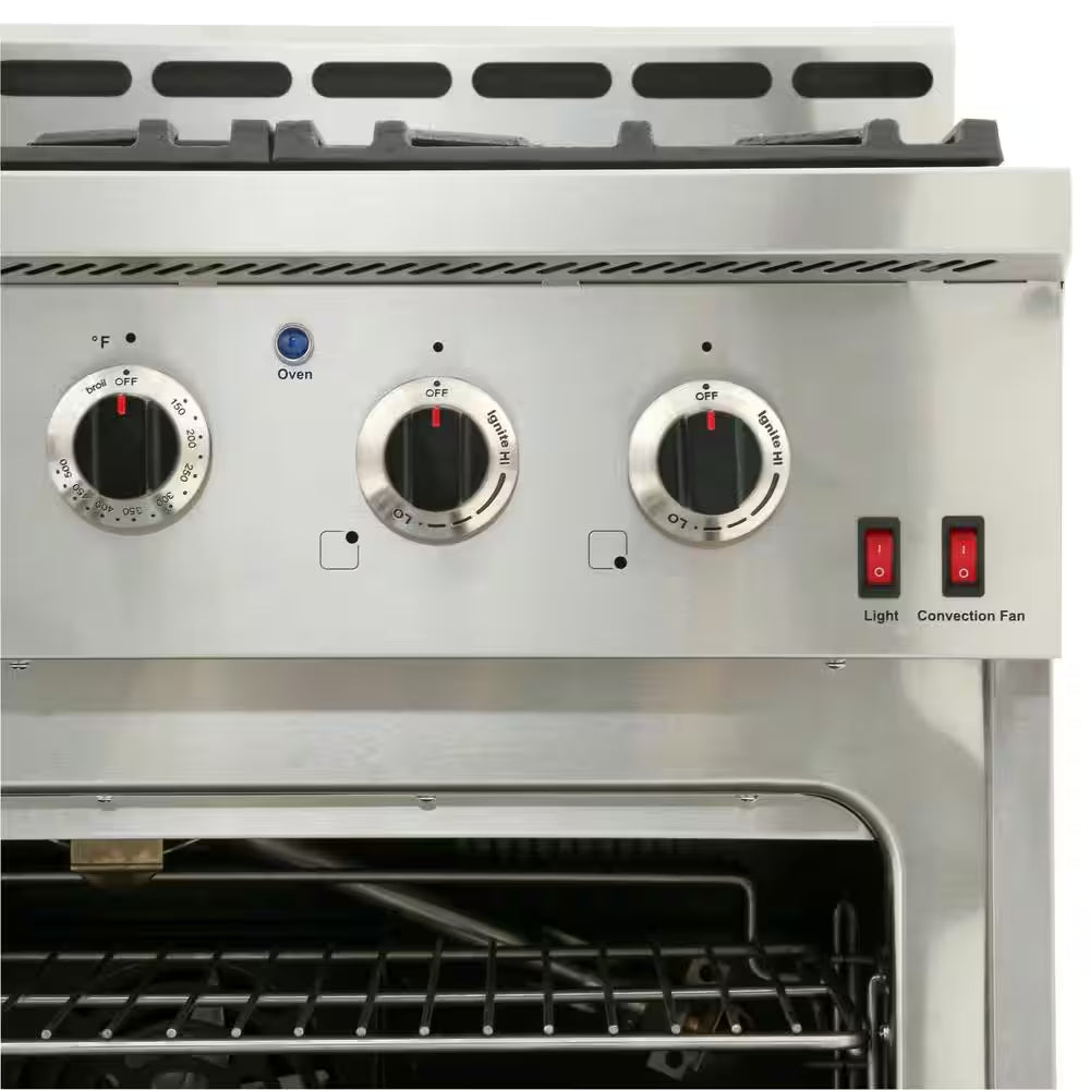 Entree 48 In. 7.2 Cu. Ft. Professional Style Gas Range with Convection Oven in Stainless Steel