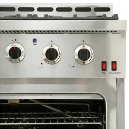 Entree 48 In. 7.2 Cu. Ft. Professional Style Gas Range with Convection Oven in Stainless Steel