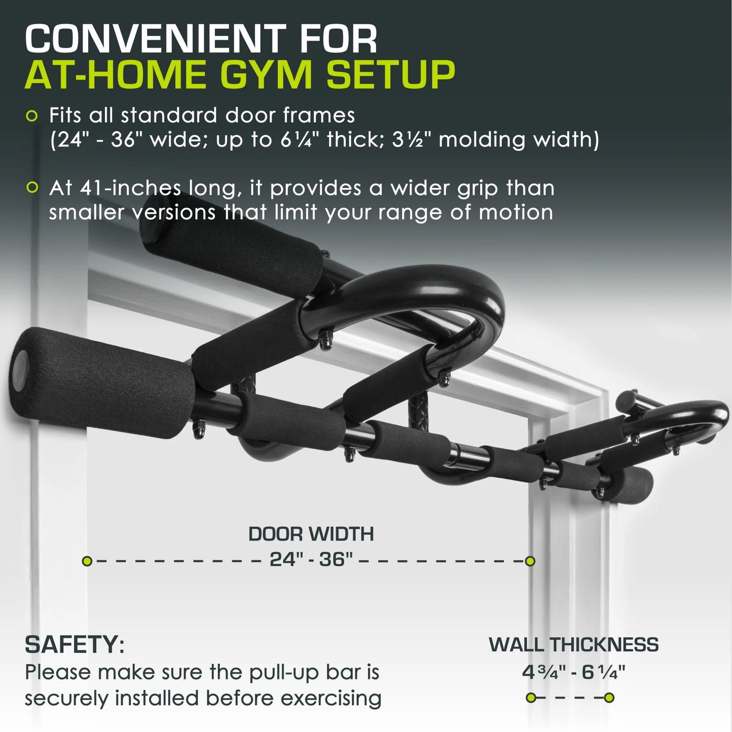 12 Grip Door Pull up Bar, Multi Grip Pull up Bar, Doorway Workout Bar Dorm Room Workout Equipment