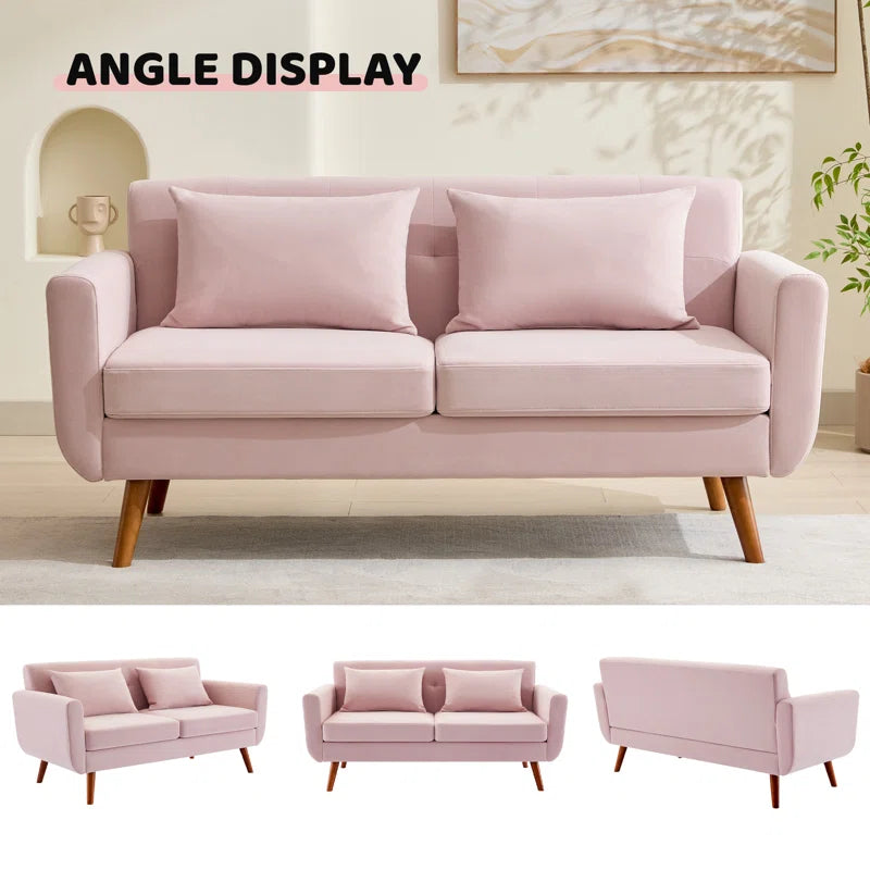 Jadier 66" Upholstered Loveseat Square Sofa