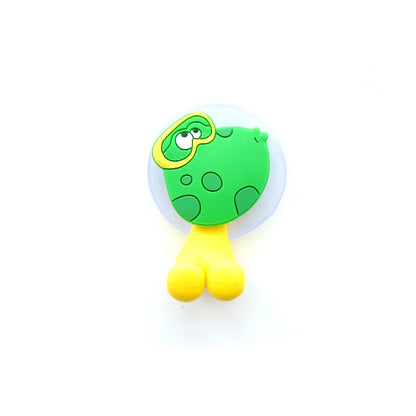 Cartoon Animal Toothbrush Holder Wall Mounted Antibacterial Tooth Brush Storage Rack with Suction Cup Bathroom Organizer