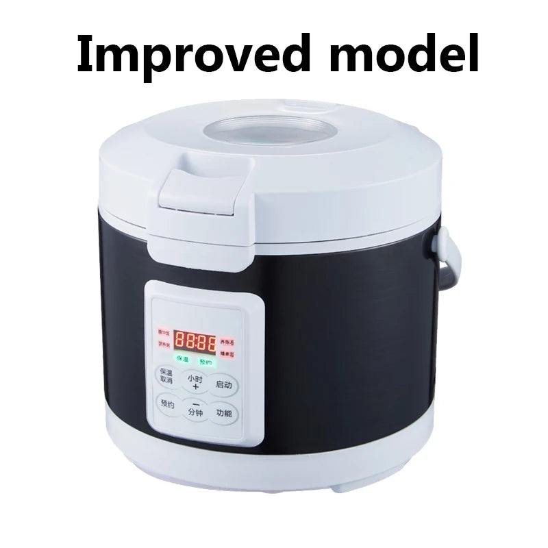 3L Smart Touch Panel Rice Cooker Vehicle-Mounted Multicooker Non-Stick Liner with Steamer Reservation Food Warmer Hotpot Boiler