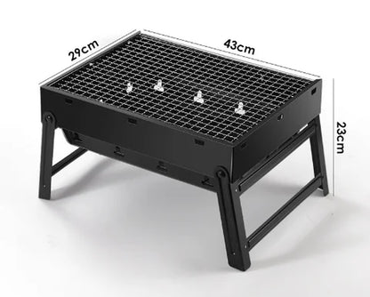 Portable Barbecue Stove with Foldable Barbecue Rack, Smokeless Charcoal Stove Suitable for Outdoor Camping and Picnics