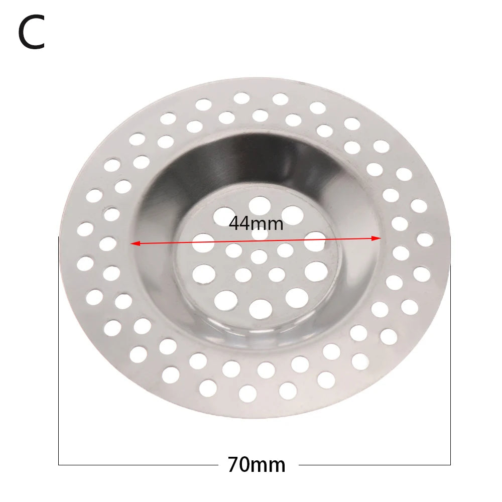 2PCS Strainer Bath Basin Drain Hair Clean up Mesh Trap Filter Kitchen Sink with Large Wide Rim Catcher Cover Cap Plug Wholesale