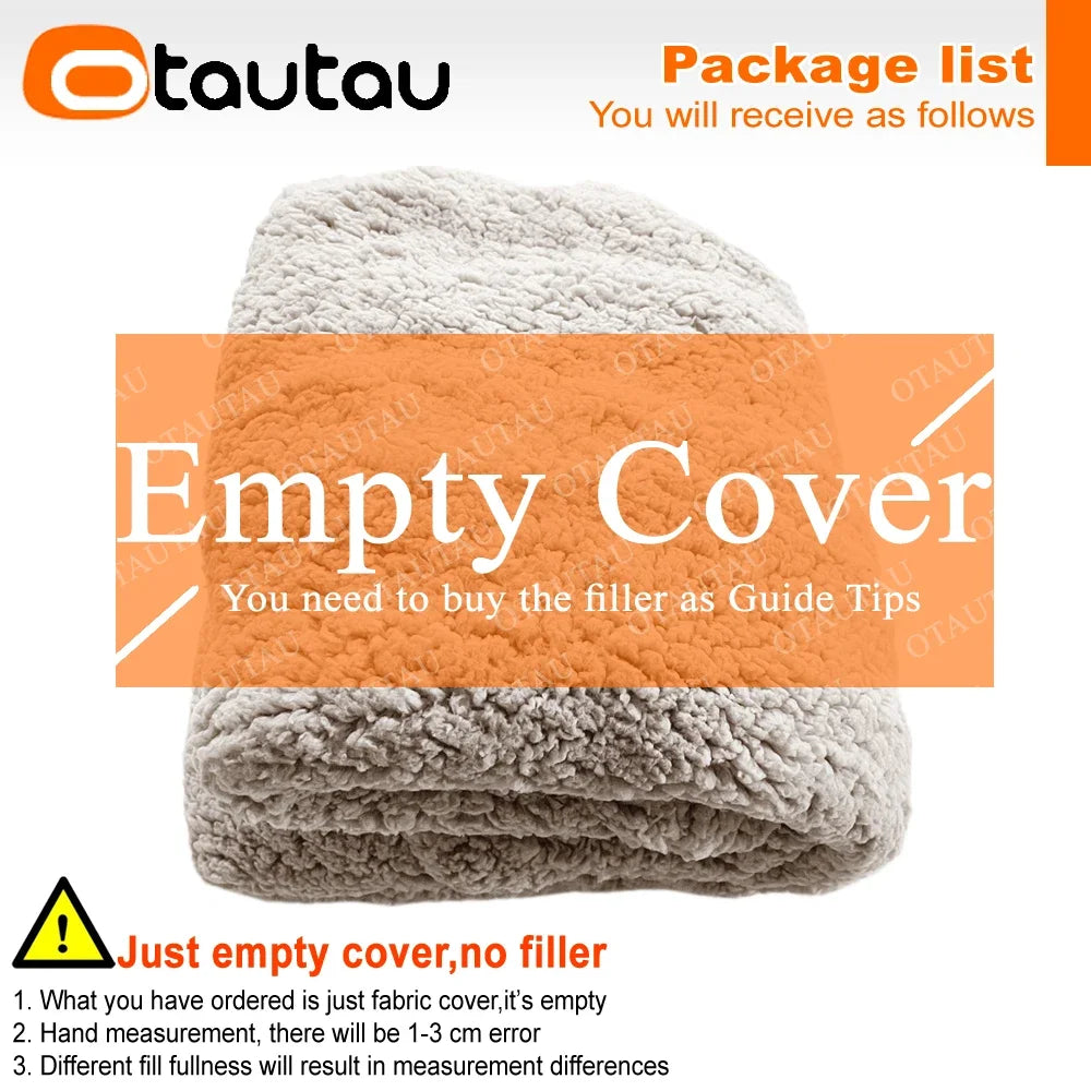 King Size Giant Sofa Sac Pouf Cover No Filling Soft Fluffy Bean Bag Chair Puff Couch Floor Corner Seat Futon DD007