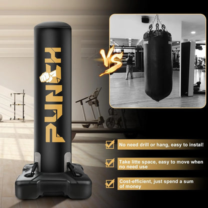 Freestanding Punching Bag | Heavy Boxing Bag with Stand Kickboxing Bag Heavy Boxing Base for Training