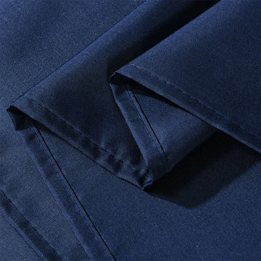 Solid Color Shower Curtain Dark Blue Waterproof Bath Curtains Bathroom for Bathtub Bathing Cover Extra Large Wide 12Pcs Hooks