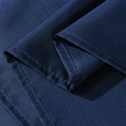 Solid Color Shower Curtain Dark Blue Waterproof Bath Curtains Bathroom for Bathtub Bathing Cover Extra Large Wide 12Pcs Hooks