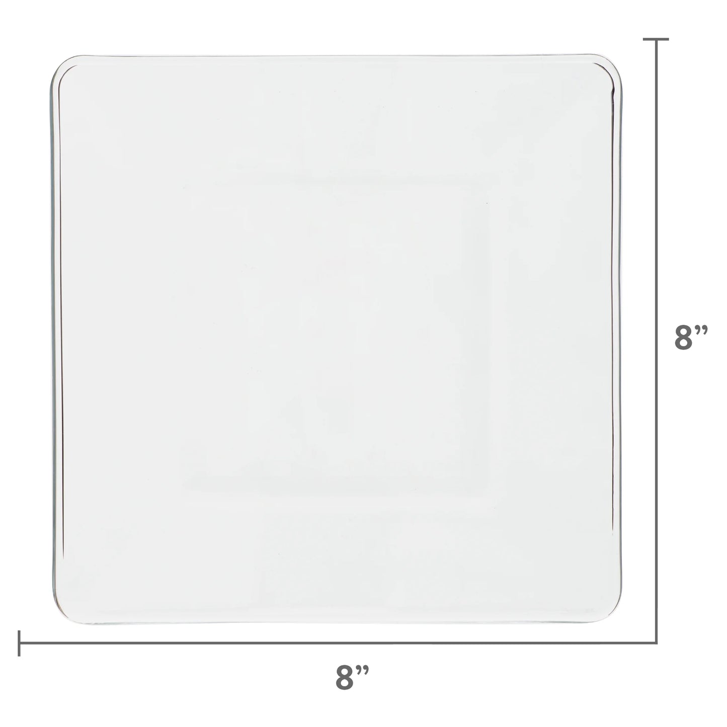 12-Piece Square Clear Glass Dinnerware Set
