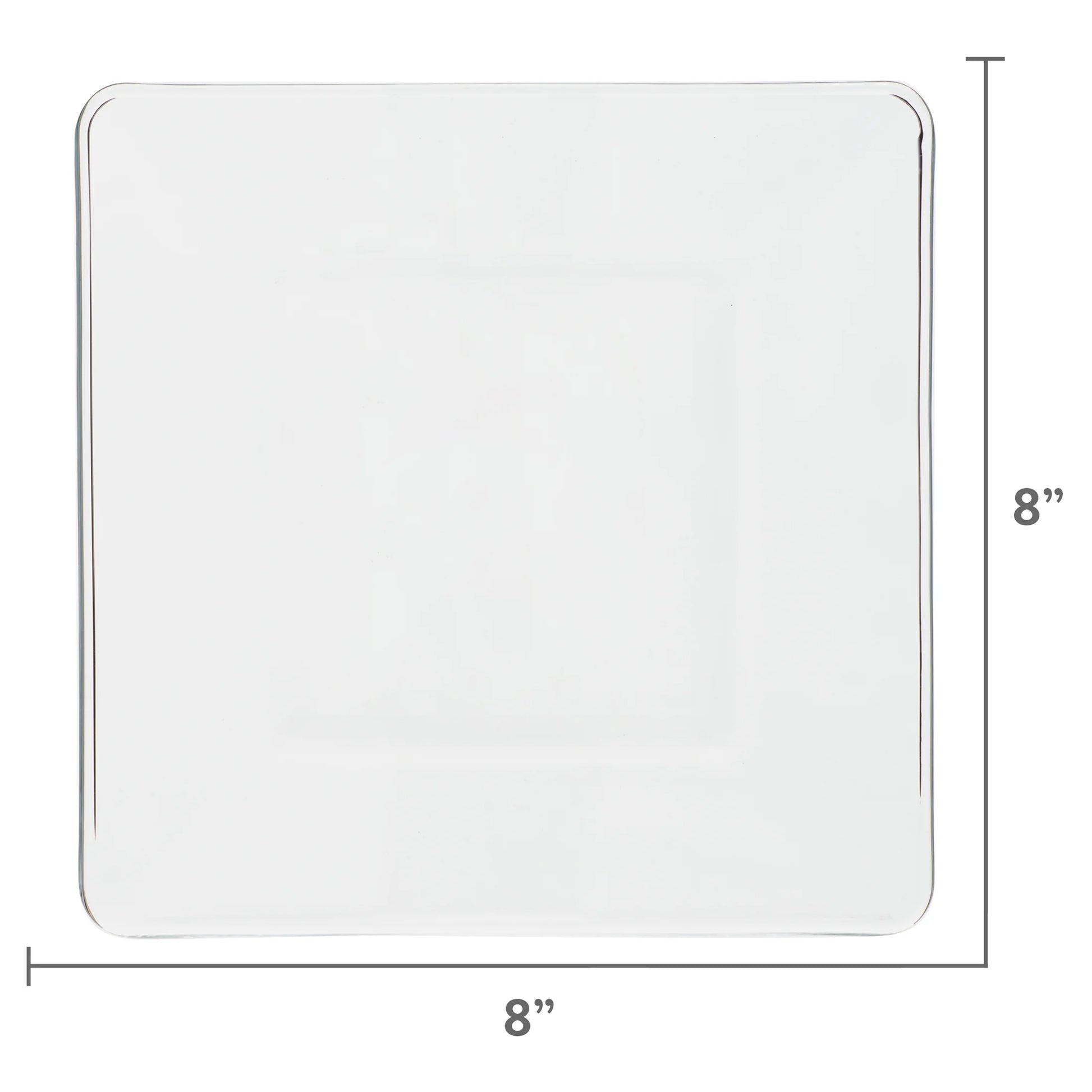12-Piece Square Clear Glass Dinnerware Set