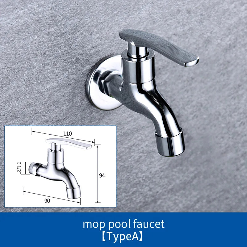 High Quality Outdoor Garden Faucet Tap Washing Machine Faucet Brass Kitchen Bathroom Sink Tap Mop Pool Water Taps
