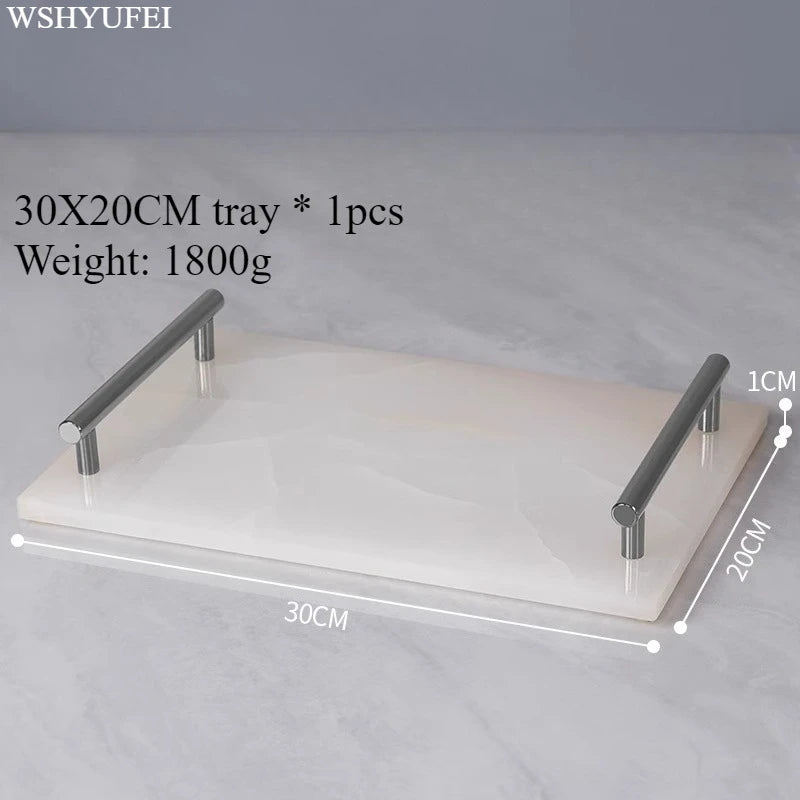 Light Luxury White Jade Stone Home Bathroom Wash Suit Bathroom Supplies Brush Tooth Cup Soap Bottle Soap Dish Toothbrush Holder