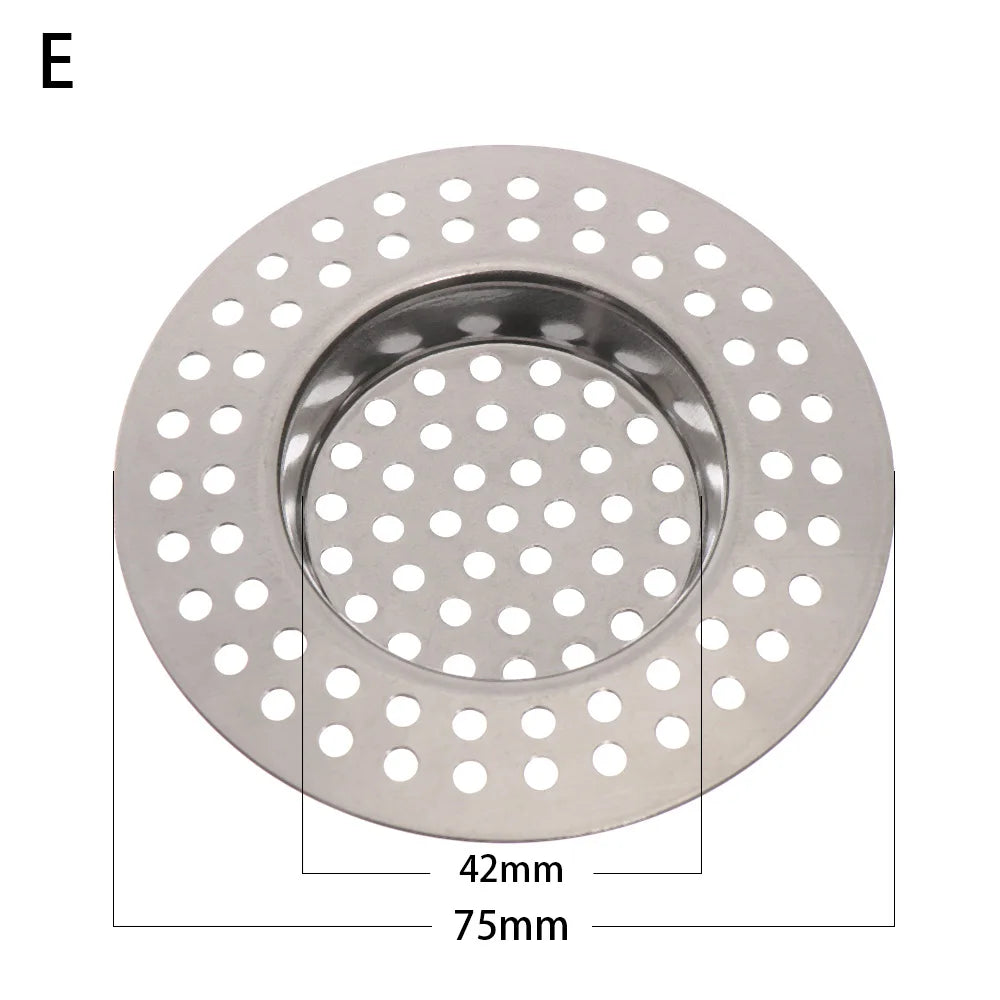 2PCS Strainer Bath Basin Drain Hair Clean up Mesh Trap Filter Kitchen Sink with Large Wide Rim Catcher Cover Cap Plug Wholesale