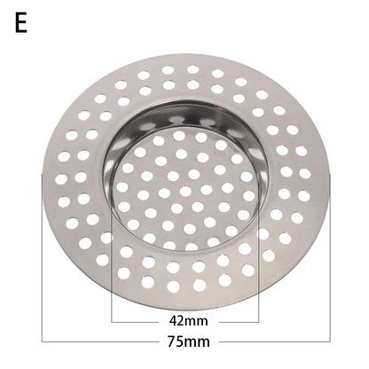 2PCS Strainer Bath Basin Drain Hair Clean up Mesh Trap Filter Kitchen Sink with Large Wide Rim Catcher Cover Cap Plug Wholesale