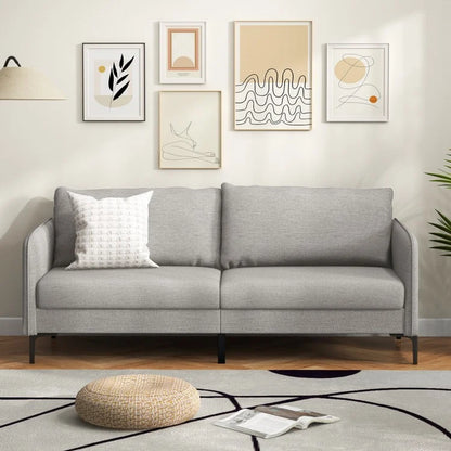 Modern 76 Inch Loveseat Sofa Couch for Apartment Dorm with Metal Legs