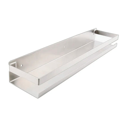 Stainless Steel Bathroom Shelf Black Shower Shampoo Storage Rack Adhesive Suqare Kitchen Bathroom Shlef 20Cm 30Cm 40Cm 50Cm