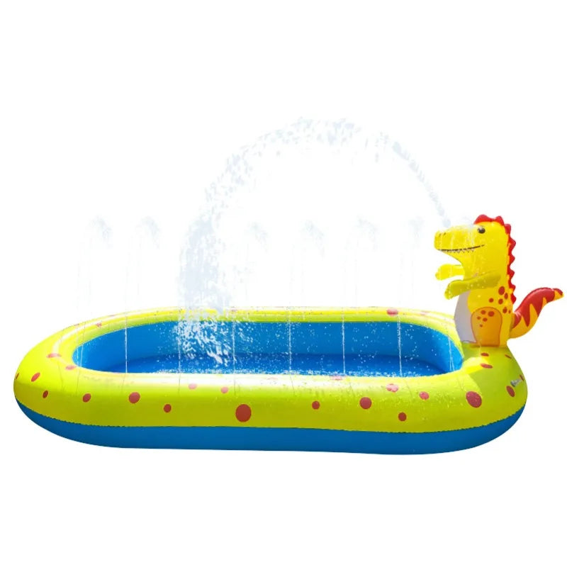 Cartoon Dinosaur PVC Inflatable Spray Pool Funny Outdoor Water Fun Swimming Pool for Kids Gift Creative Summer Water Play Toys