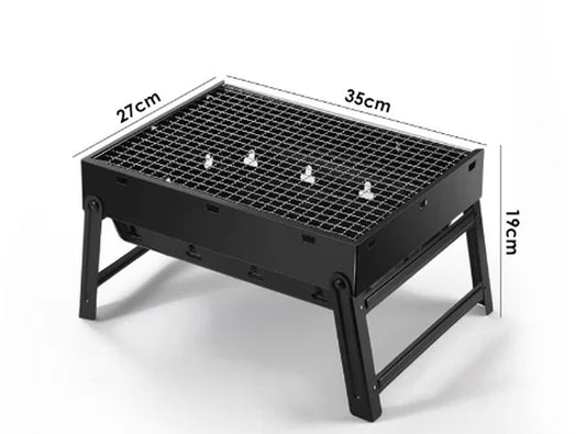 Portable Barbecue Stove with Foldable Barbecue Rack, Smokeless Charcoal Stove Suitable for Outdoor Camping and Picnics