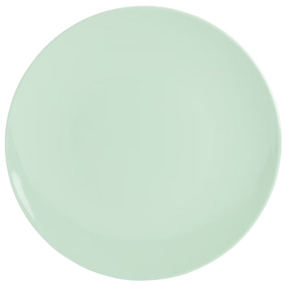 Tabletops Gallery 12 Piece Green Gray Pink Melamine Dinnerware Set Plates Bowls for Indoor/Outdoor Use, Service for 4, Pastel