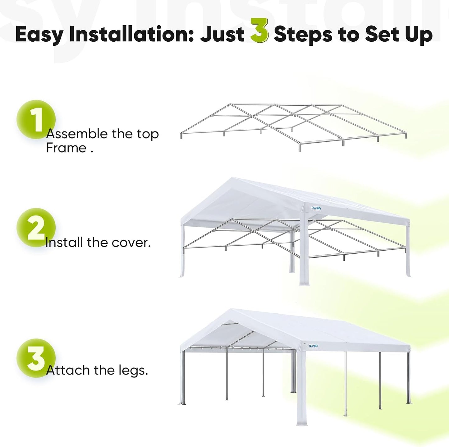 20X20Ft Heavy Duty Party Tent Outdoor Canopy with Mesh Windows | Side-Opening Screen Sidewalls, 1.5" Galvanized Steel Frame,160G PE Waterproof Canopy for Weddings, Parties & Events