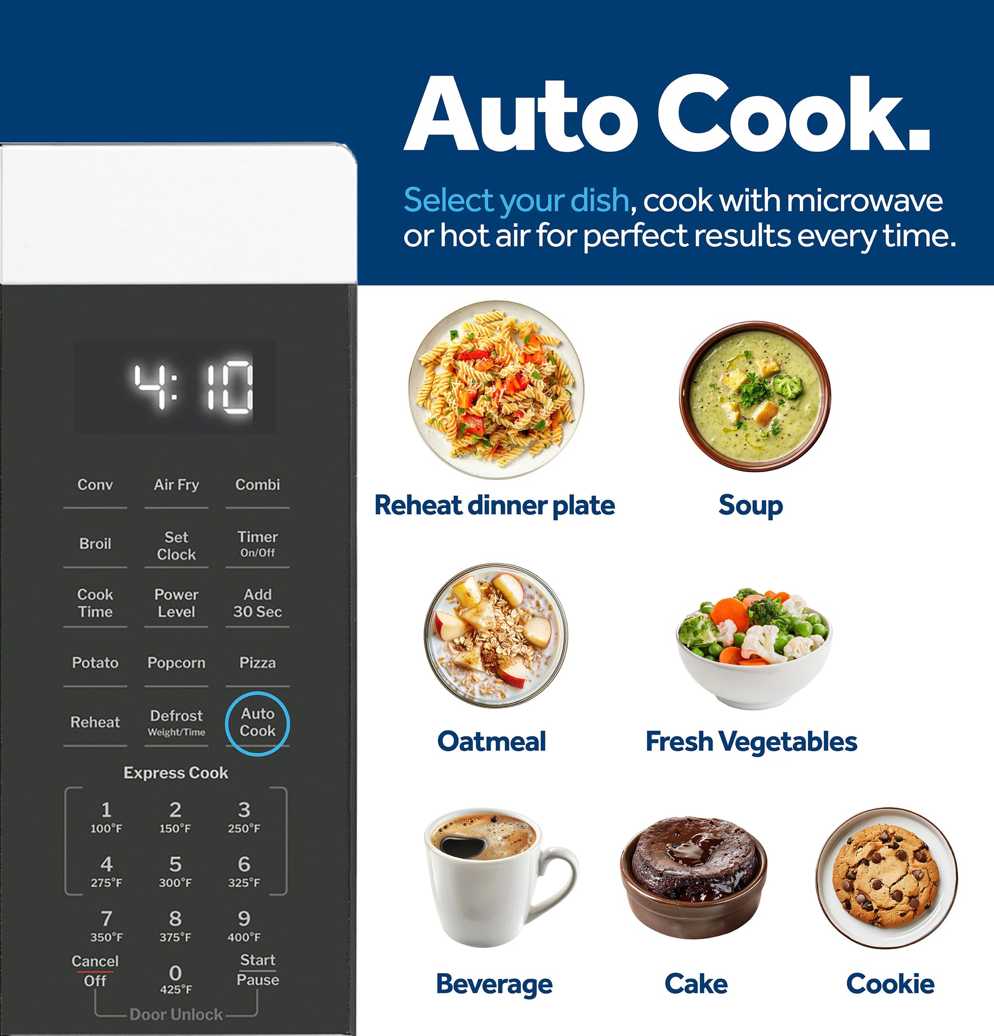 1.0-Cu Ft 1050 -Watt Air Fry Countertop Convection Microwave ( Stainless Steel )