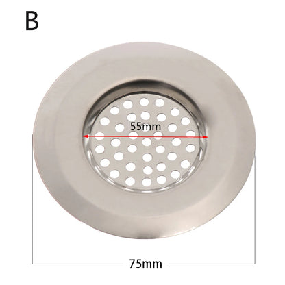 2PCS Strainer Bath Basin Drain Hair Clean up Mesh Trap Filter Kitchen Sink with Large Wide Rim Catcher Cover Cap Plug Wholesale
