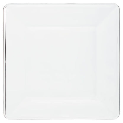12-Piece Square Clear Glass Dinnerware Set