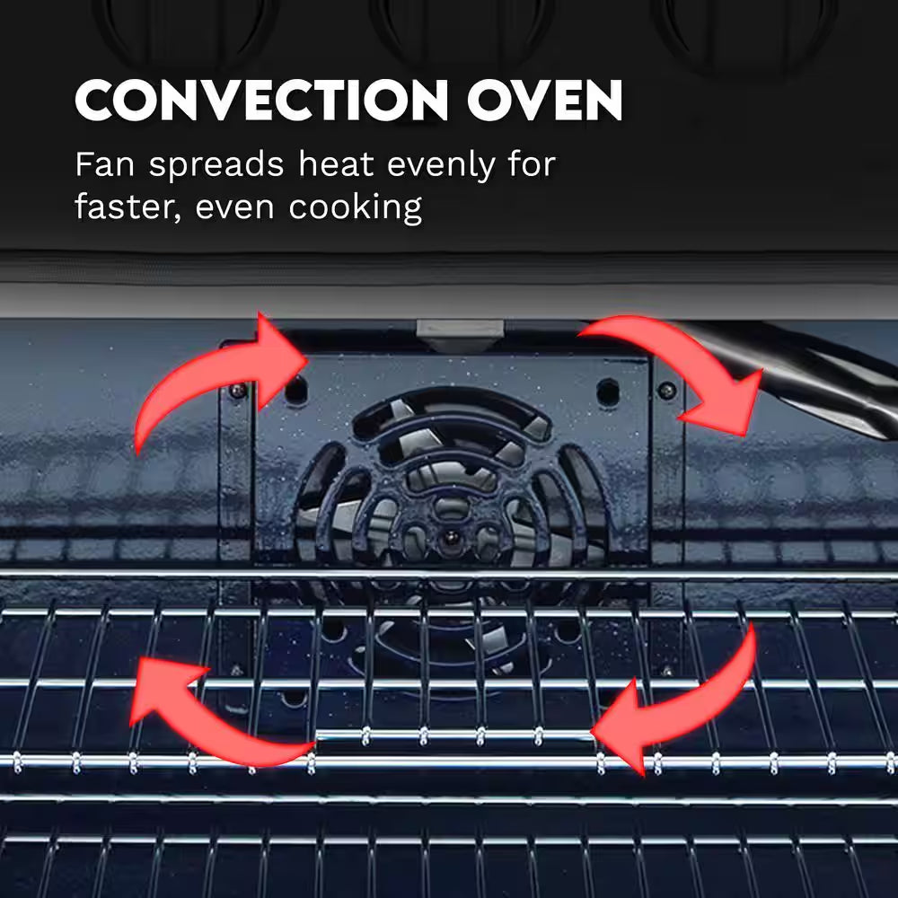 48 In. Vista Collection 6.6 Cu. Ft. Double Oven Gas Range, 8-Burners, LED Panel, Cast Iron Grates, Stainless Steel